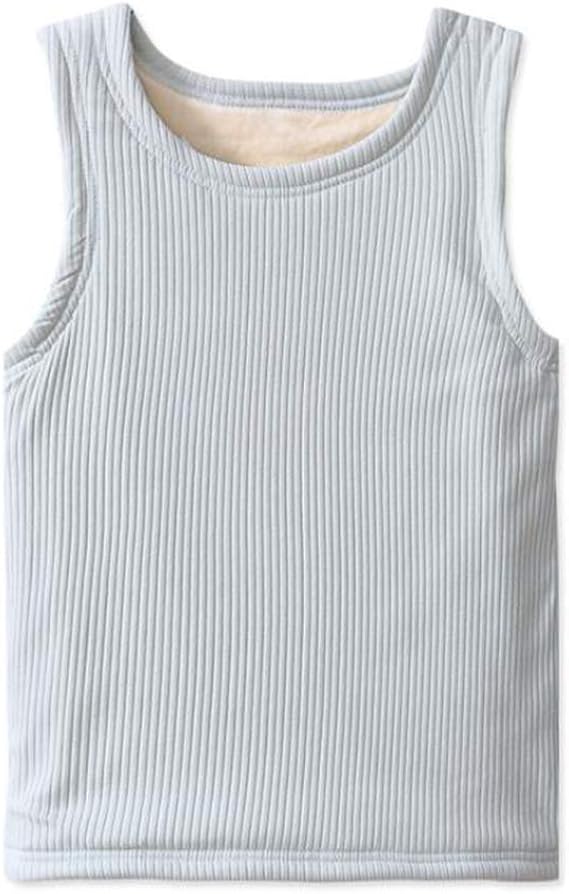 Amazon Fevon ベスト 子供 男の子 女の子 秋冬 裏起毛 インナー タンクトップ キッズ ガールズ ボーイズ コットン 柔らかい 保温 防寒 チョッキ トップス ノースリーブ 全6色 110 1 130 140 150 タンクトップ 通販