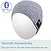 Qshell Washable Bluetooth Beanie Warm Soft Winter Knitted Trendy Short Skully Hat Cap with Wireless Headphone Headset Earphone Speakerphone Mic,Gift for Outdoor Sports Skating Hiking Camping - Gray
