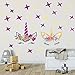 Unicorn Wall Decals,Unicorn Wall Sticker Decor with Heart Flower Birthday Christmas Gifts for Boys Girls Kids Bedroom Decor Nursery Room Home Decor (2 Pack Unicorn) (B)