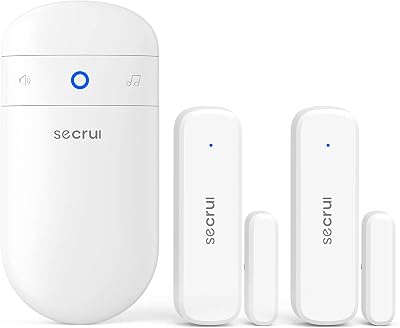SECRUI Wireless Door Open Sensor Alarm Chime 400ft 52 Tones 110 dB