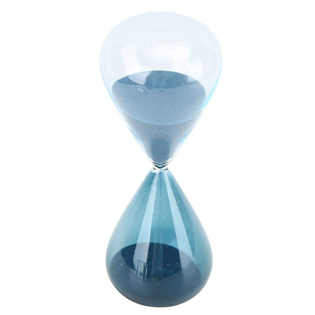 Hourglass Clock Blue Sand Timer, Innovative Cone Shape Unique Sand Clock Timer Glass Birthday Gift Office Kitchen Decor Table Ornament(S)