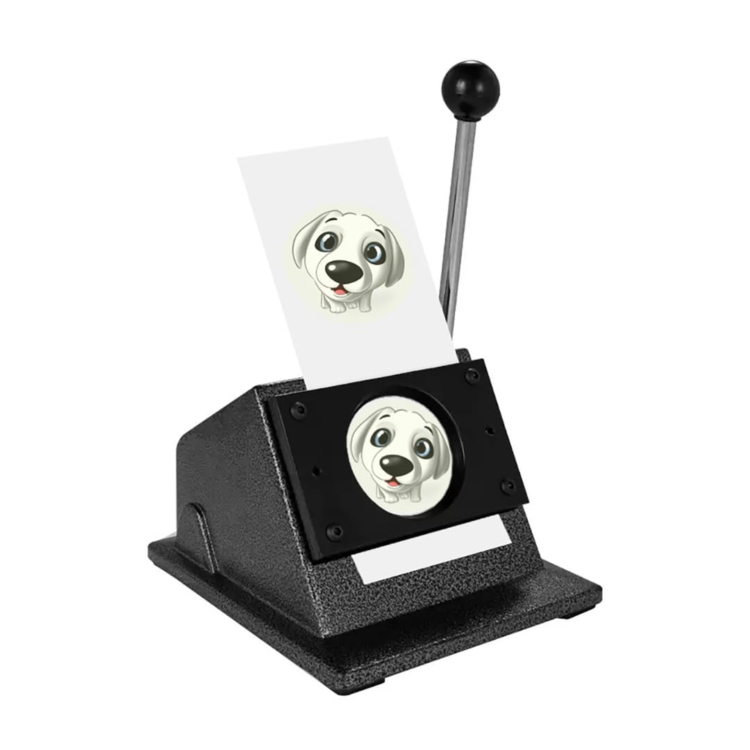 Photo 1 of 1 Inch Circle Punch Cutter Button Maker Machine for Paper Craft, DIY Hole Die Cutting Tool