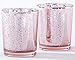 Kate Aspen Mercury Glass Tealight Holders, Wedding/Party Decorations, Party Favors, Gift Set (Set of 4), Light Pink