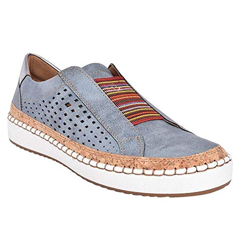 HLovebuy 2019 New Slide Hollow-Out Round Toe Casual Women's Outdoor Sneakers,Fashion Casual Hollow-Out Round Toe Slip On Shoes Flat for Women