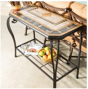Alfresco Home Compass Mosaic Outdoor Sideboard Console Table