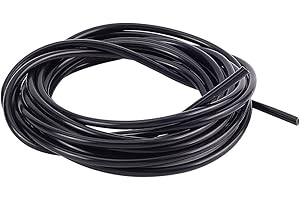 AHANDMAKER 16.4 Feet Black Vacuum Hose, ID 1/8inch(3mm) High Temperature Silicone Vacuum Tubing Hose, 3/16inch(5mm) Vacuum Tube, Vacuum Line Kit for Automotive and Pipeline