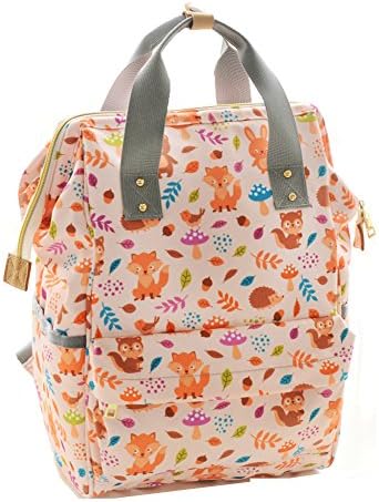 LAGAFFE Diaper Bag Multi-functional Nappy Bags Waterproof Travel Mom Backpack for Baby Care, Large Capacity Top Handle Handbag (Squirrel pattern)