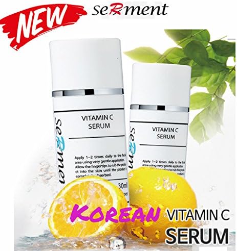 Serment Korean Cosmetics Vitamin C Serum w/Ascorbic acid 10-Vitamin Plant Extracts w/ ASL absorbtion, Anti-aging, Brightening effect, Collagen Synthesis accelearation