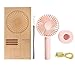 FREEWISE Personal Fan Battery Operated Small 4 Inch hand held Portable USB Rechargeable 3 to 10 Hours Play Time 3 speed (Pink)