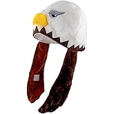 American Carnival Mart Hat-A-Mals Soft Plush Bald Eagle Animal & Mascot Hat