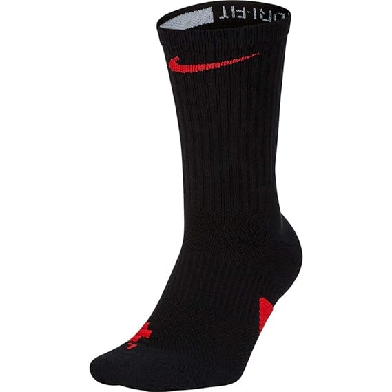 red and black nike socks