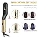 MoKasi Beard Straightener Brush for Men - 2 in 1 Electric Hair Beard Straightening Heat Brush Multifunctional Ionic Styling Hot Heated Comb with Ceramic Protection/Anti-Scald for Buddy Home Travel
