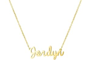 Awegift Personalized Name Necklace 18K Gold Plated New Mom Bridesmaid Gift Jewelry for Women