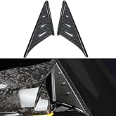 for Carbon Fiber A Pillar Rearview Mirror Panel Trim Cover for GR Supra A90 A91 (2019 to 2025) Side Window A-Pillar Triangle Covers (Bright Black)