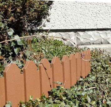 Woolux Garden - Empalizada para jardines (2, 4 m), color marrón ...