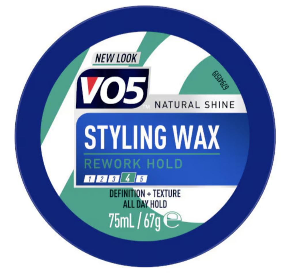 VO5 Styling Wax, 75ml – Flexible Hold, Natural Finish Hair Wax for Men & Women