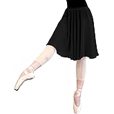 Tacherlia Ballet Skirt for Women Dance Rehearsal Skirt Big Hem Elastic Waistband