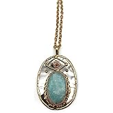 Anju P2213 Amazonite Mixed Metal Pendant Necklace