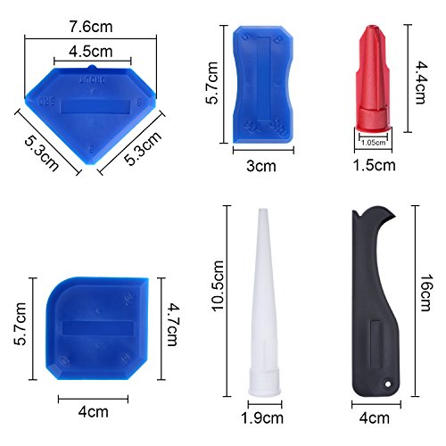 Outus 8 Pieces Caulking Tool Kit Caulk Caps Sealant Finishing Tool for