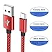 USB Type C Cable, OULUOQI USB C Cable 3 Pack(6ft) Nylon Braided Fast Charger Cord Compatible Samsung Galaxy S9 Note 9 8 S8 Plus,LG V30 V20 G6 G5,Google Pixel,Nintendo Switch, MacBook(Red)