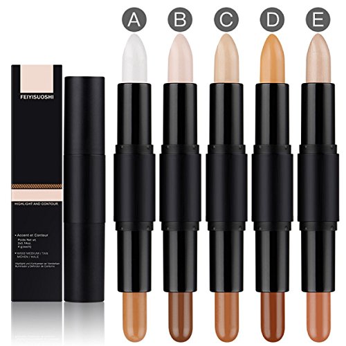 Highlighter Stick Makeup, Molie Professional Highlight Face Eye Double-ended Conealer Pen Makeup Stick (all)