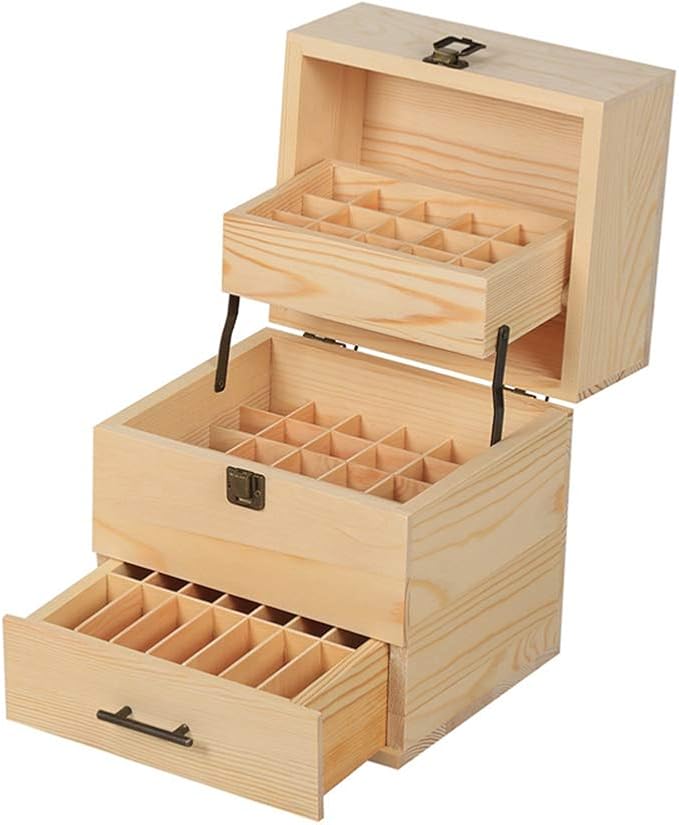 ZHAOOP Caja de Almacenamiento de Madera de 3 Capas Que Ahorra Espacio