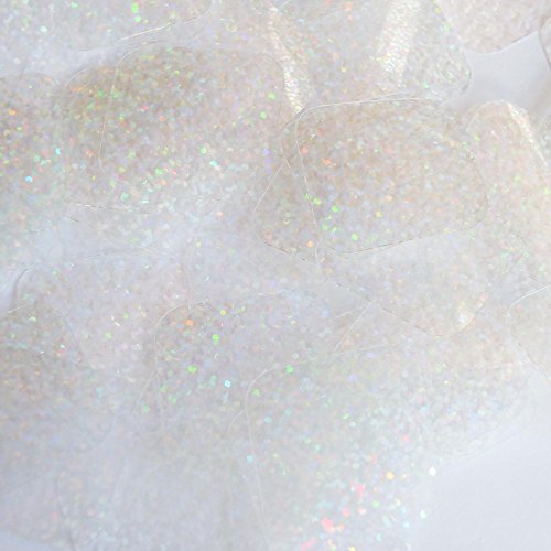 Crystal Glitter Hologram Sequin Square Diamond 1.5 inch Iridescent Couture Paillettes. Made in USA. Loose for embroidery, bridal, applique, arts, crafts, and embellishment.