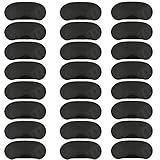 Aneco 24 Pack Soft Eye Mask Shade Cover Sleeping Blindfold with Nose Pad and Adjustable Strap for Travel Sleep or Party Game, 4 Layer Shading, Black