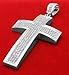 Mens Silver Tone Cross Pendant Hip-Hop 30