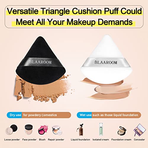 6 Pieces Powder Puff for Face Powder Makeup Puff Velour Soft Triangle Powder Puffs for Loose