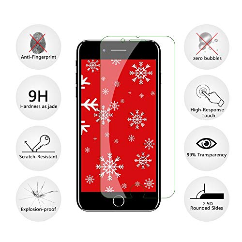 Compatible with iPhone 8 Screen Protector,3-Pack Tempered Glass Screen Protector 3D Touch Clear Screen Protector Glass Film Compatible with iPhone 8