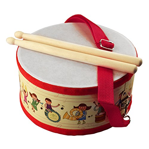 Ireav Drum Wood Kids Early Educational Musical Instrument for Children Baby Toys Beat Instrument Hand Drum Toys