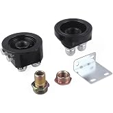 Oil Filter Adapter Kit for Relocating Filter Position Using 3/4-16 and 20x1.5 Threads on Aluminum Alloy Sandwich Mount (Black)