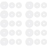 Giantree 30Pcs Clear Piercing Disc, Silicone Perforated Disc for Piercing Bump, 7/9 mm Earring Supports for Keloids Healing Pads Belly Button Piercing Kit Nose Piercing Bump Treatment(30pcs)