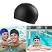 ROSIMO Swimming Cap Waterproof Swim Cap with PU Coating Wrinkle-Free for Men Women Youth Kids (Black)