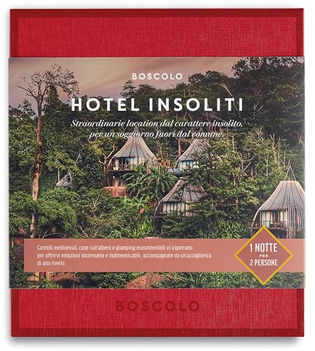 Boscolo Gift for Unusual Hotels – Gift Boxes for 2 People, Gift Ideas for Women and Men, Birthday, 1 Night in Unusual Hotels + Breakfast Included, Ideas for Original Gifts Valid 1 Year