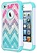 iPhone 4 Case, iPhone 4S Case, NageBee Glitter Diamond Hybrid Protective Armor Soft Silicone Cover with [Studded Rhinestone Bling] Design Sparkle Shiny Girls Cute Case -Wave