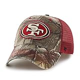 NFL San Francisco 49ers '47 Huntsman Closer Camo Mesh Stretch Fit Hat, One Size, Realtree Camouflage