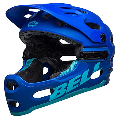 BELL Unisex's Super 3R MIPS MTB Helmet, Matte Blue, Small/52-56 cm