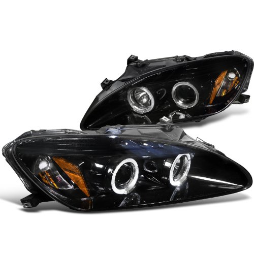 Spec-D Tuning 2LHP-S2K04G-TM Honda S2000 Dual Halo Led Glossy Black Projector Headlights