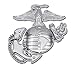Elektroplate Officially Licensed Premium U.S. Marines Eagle Globe Anchor Insignia Silver Chrome All Metal Emblem for Cars, Trucks, and All Auto | Universal Fit at 3.5
