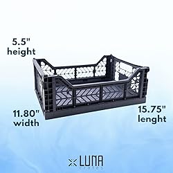 Collapsible Storage Box, Foldable Crate Organizer