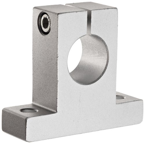 Linear motion 20 mm shaft support block, aluminum, metric