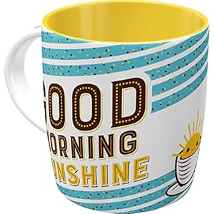 Nostalgic-Art 43028, Word Up Good Morning, Tasse, Keramik, 8.5 x 8.5 x 9 cm