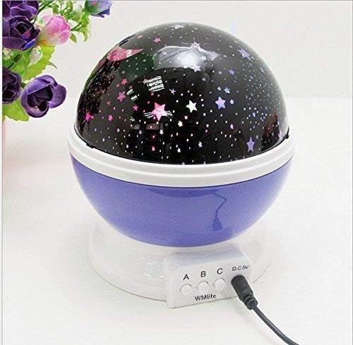 Rotating Cosmos Star Projector,Milky Way Starry Sky Nightlight,Sun And Star lighting Lamp 4 LED beads 360 Degree Romantic Room Starry Star Moon Sky Night Projector Lamp Kids Bedroom Lamp for Christmas