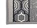 Stair Treads Skid Slip Resistant Backing Indoor Carpet Stair Treads Trellis Border Design 8 ½ inch x 26 ¼ inch (Set of 13, Grey Black)