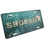 Metal License Plate Shoebox Vintage Metal Copper