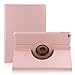ELEOPTION Auto Sleep/Wake Function PU Leather 360 Degree Rotating Smart Carrying Case Cover for 9.7 inch iPad Air/iPad 5 (Rose Gold)