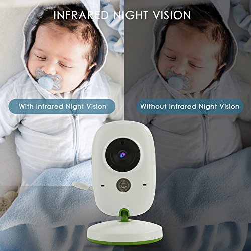 Video Baby Monitor with Auto Night Vision Digital Camera, Two Way Talkback, Temperature Sensor, Lullabies, VOX Function, Feed Alarm/Timer Setting and 20 Hours Standby (2.0 Inch LCD Display) - Thumbnail 5