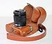 TechCare Ever Ready Protective Leather Camera Case Bag for Fujifilm X-A3, Fujifilm X-A2 Digital Cameras with XC16-50 mm Lens (Light Brown), Fujifilm X-A3 case, Fujifilm X-A2 case